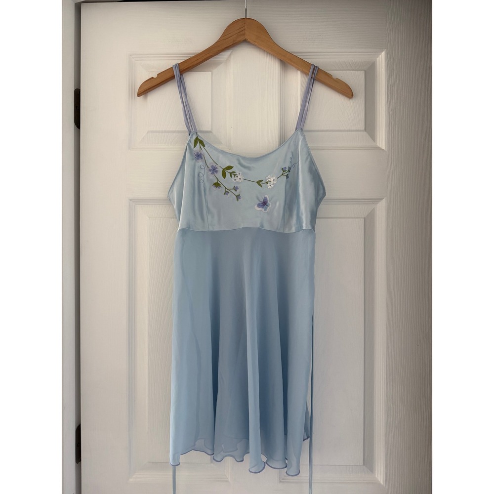 Y2K Whimsy Fairy Romantic Blue Womens‎ Lingerie Slip Coquette
